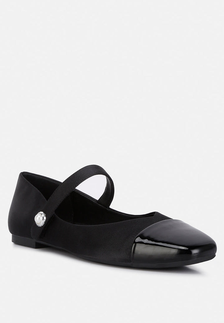 Albi Patent Toe Cap Satin Mary Jane by London Rag