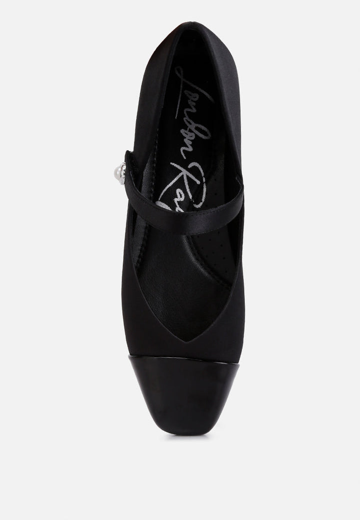 Albi Patent Toe Cap Satin Mary Jane by London Rag