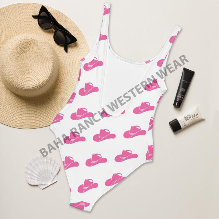 Yeehaw Pink Hat Yeehaw Swim Suit by Baha Ranch Western Wear