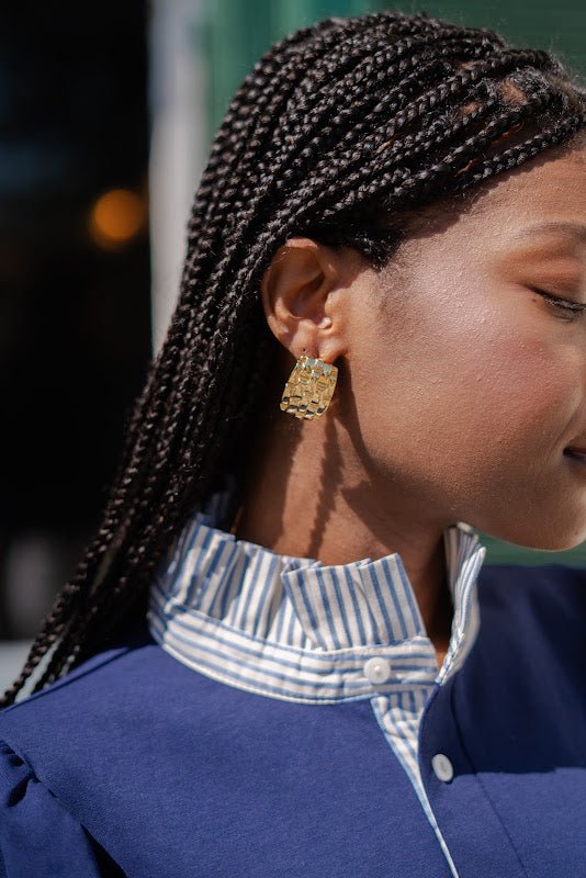 Avery Bamboo Earring Earring  - 18k Gold Plated