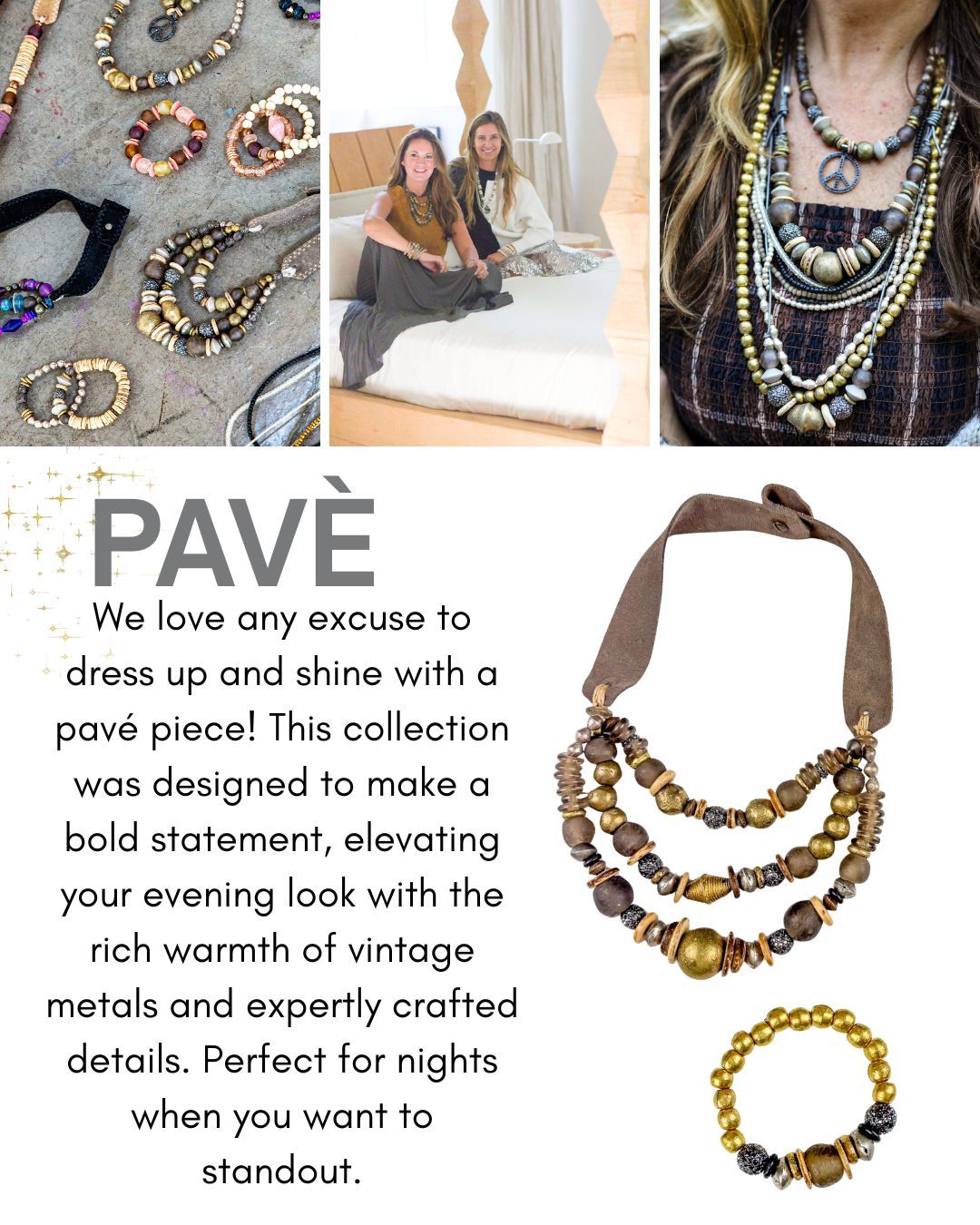 Layered Classic Necklace | Pavé