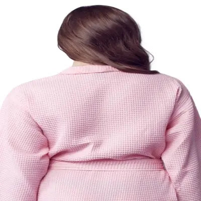 Women's Waffle Kimono Knee Length Robe by Lotus Linen