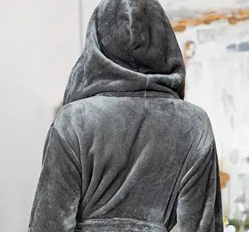 Women's Hooded Plush Robes by Lotus Linen