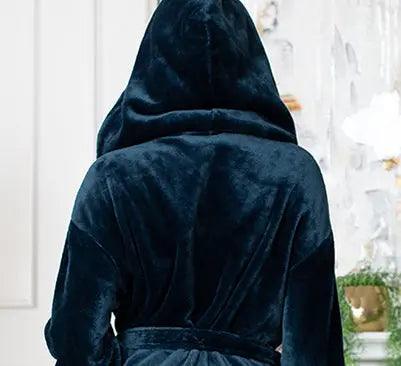 Women's Hooded Plush Robes by Lotus Linen