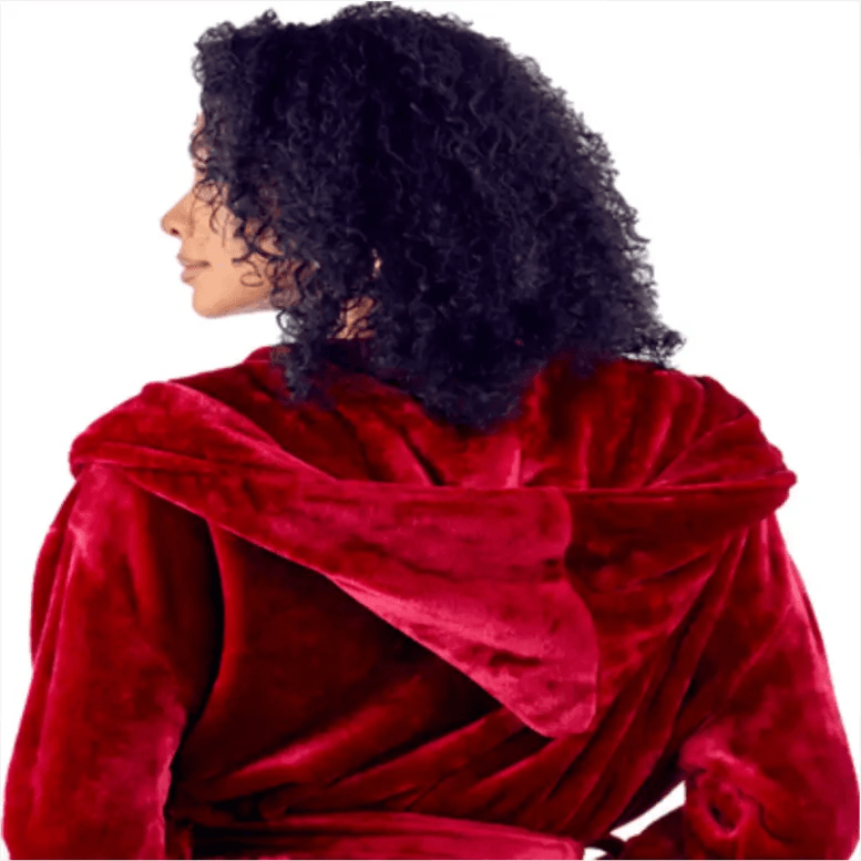 Women's Hooded Plush Robes by Lotus Linen