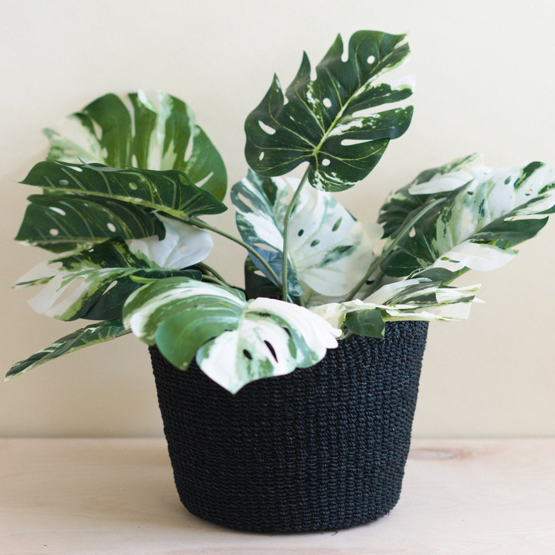Black Scallop Basket - Handwoven Basket | LIKHÂ