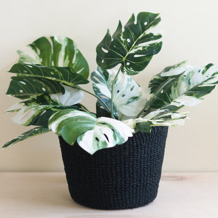 Black Scallop Basket - Handwoven Basket | LIKHÂ