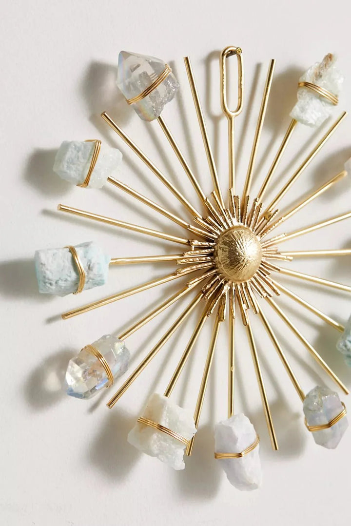 Dreamy Beach House Aesthetic Crystal Grid - Aura Quartz, Blue Calcite, Aquamarine, Amazonite by Ariana Ost
