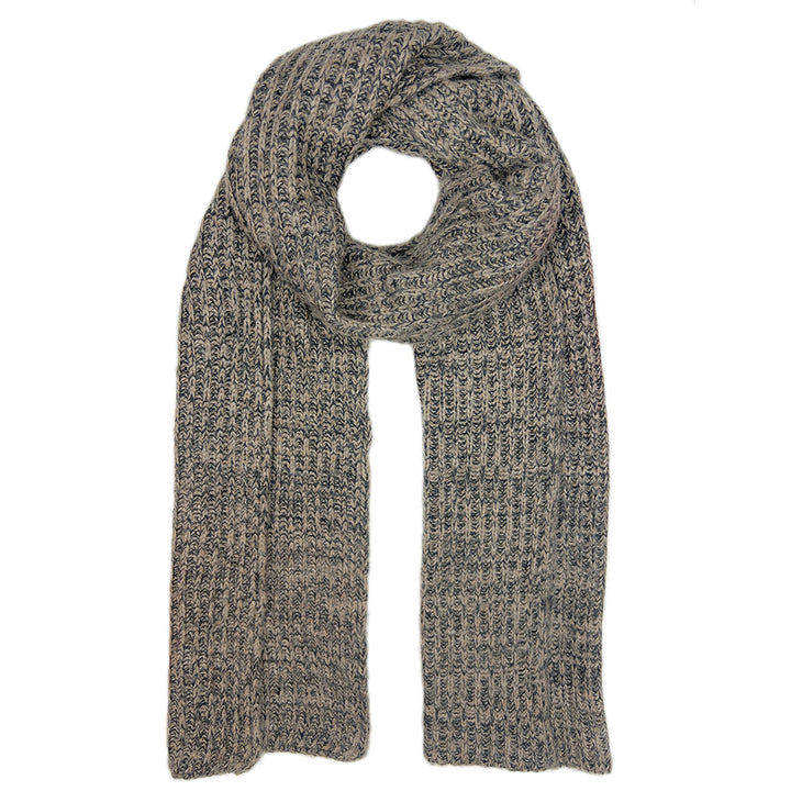 Marled Cocoa Knit Cashmere Scarf