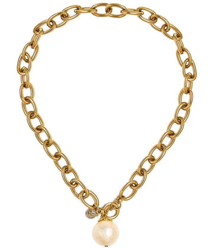 Betty Cotton Pearl Chain Necklace