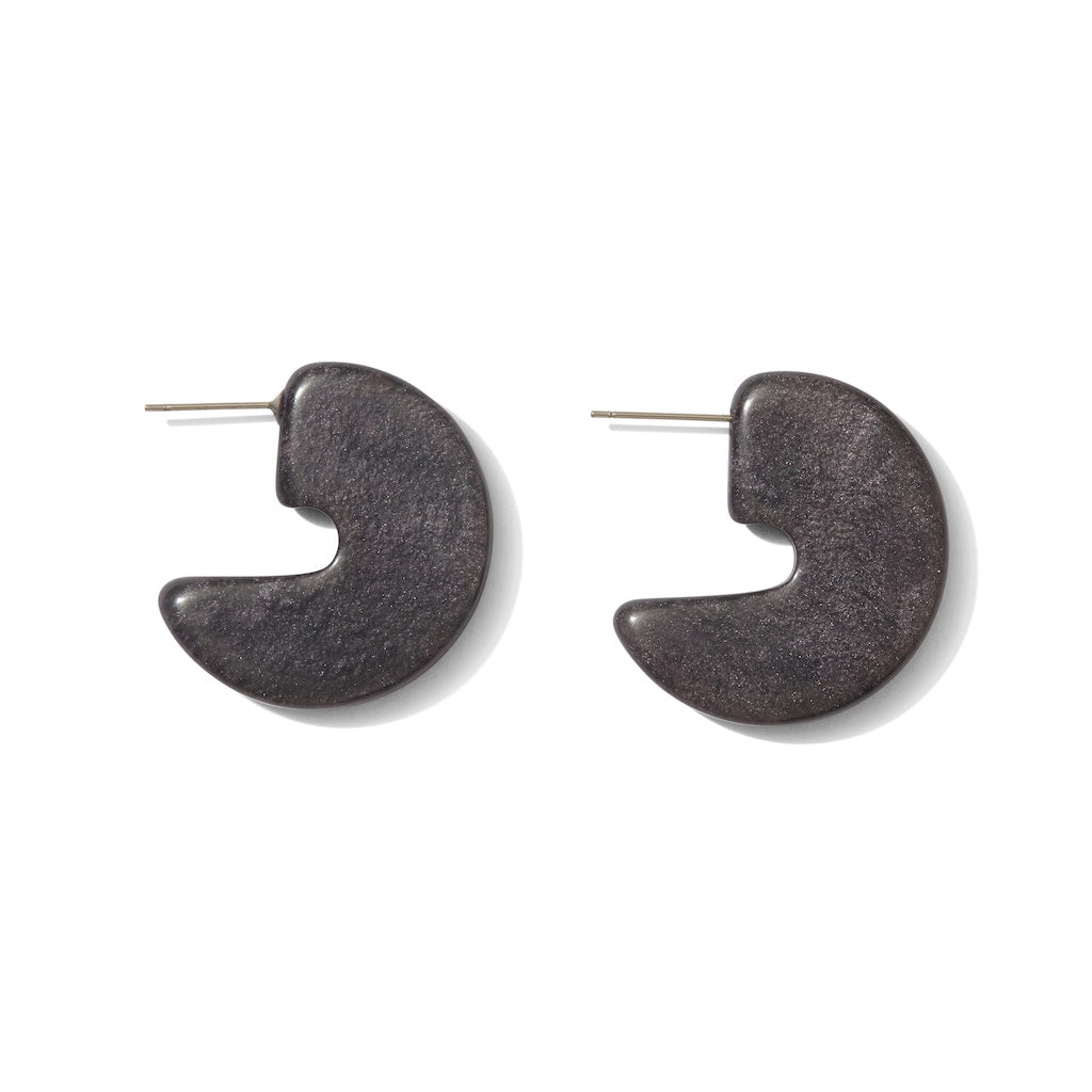 Marbled Resin Hoop Earrings