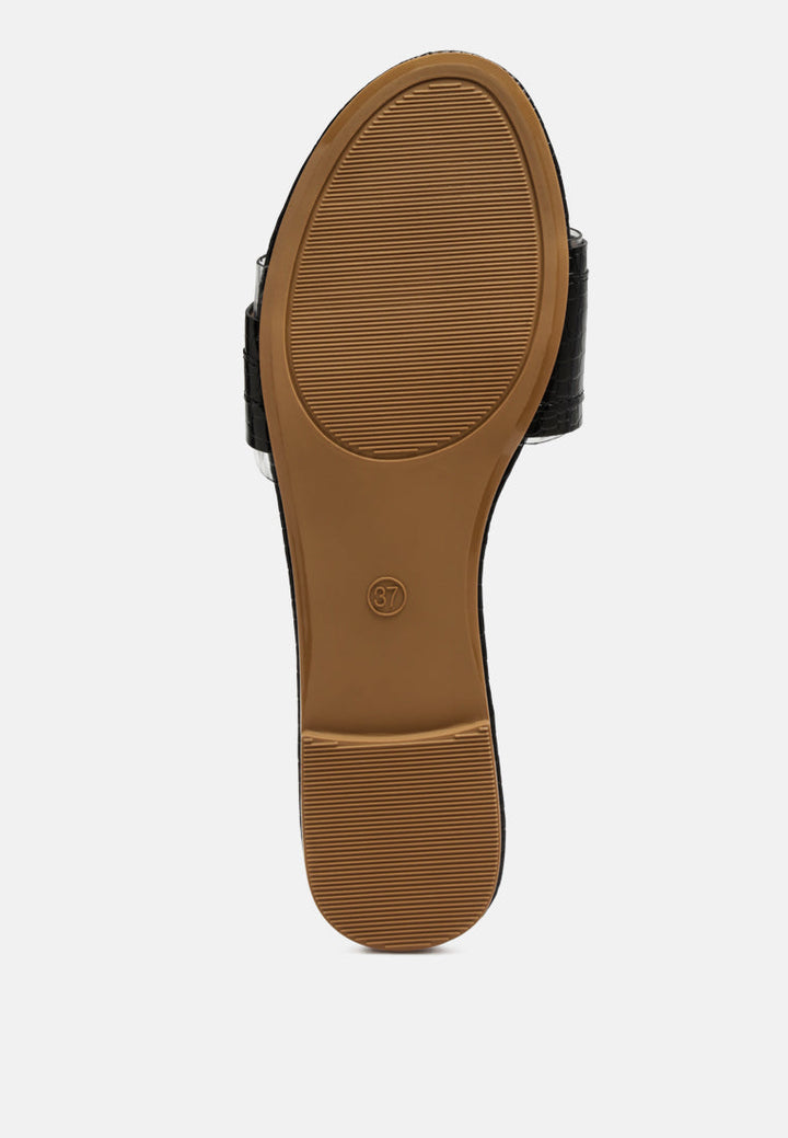 brillo jewel croc flats by London Rag