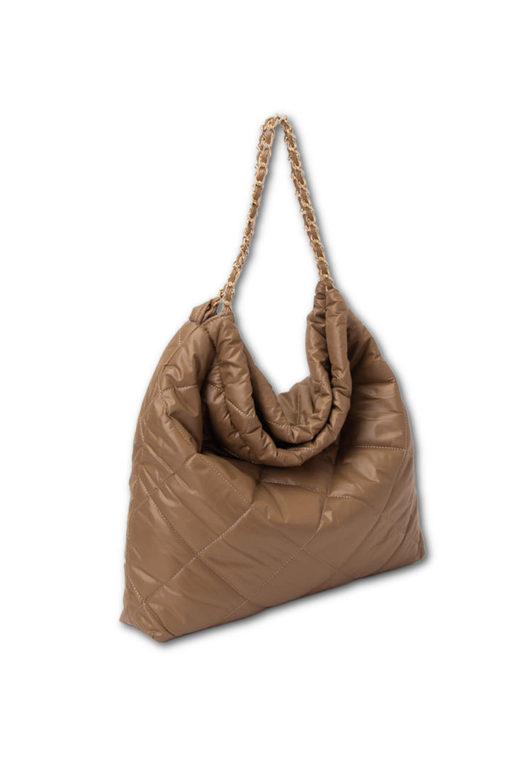 Quilted Puffer Shoulder Bag by Embellish Your Life