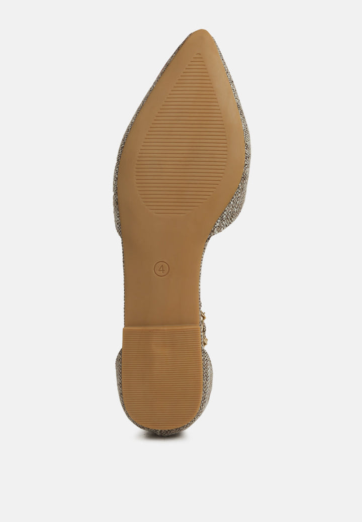 Buqisi Chain Embellished Flat Sandals by London Rag