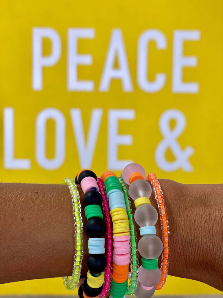 Simple Seed Bracelet | Electric Orange