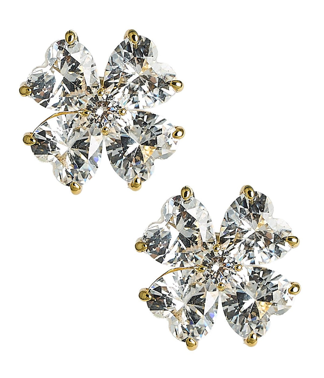 Catherine - Clover Stone Stud Earring - 18k Gold Plated-Darby Clark Collection