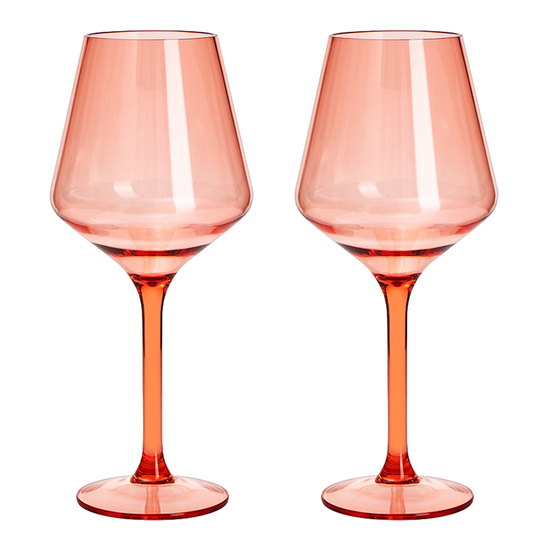 Floating Wine Glasses for Pool - Set of 2-15 OZ Shatterproof Poolside Wine Glasses, Tritan Plastic Reusable Stemware, Beach Outdoor Cocktail, Wine, Champagne, Water Glassware - Spring Summer (Green) by The Wine Savant