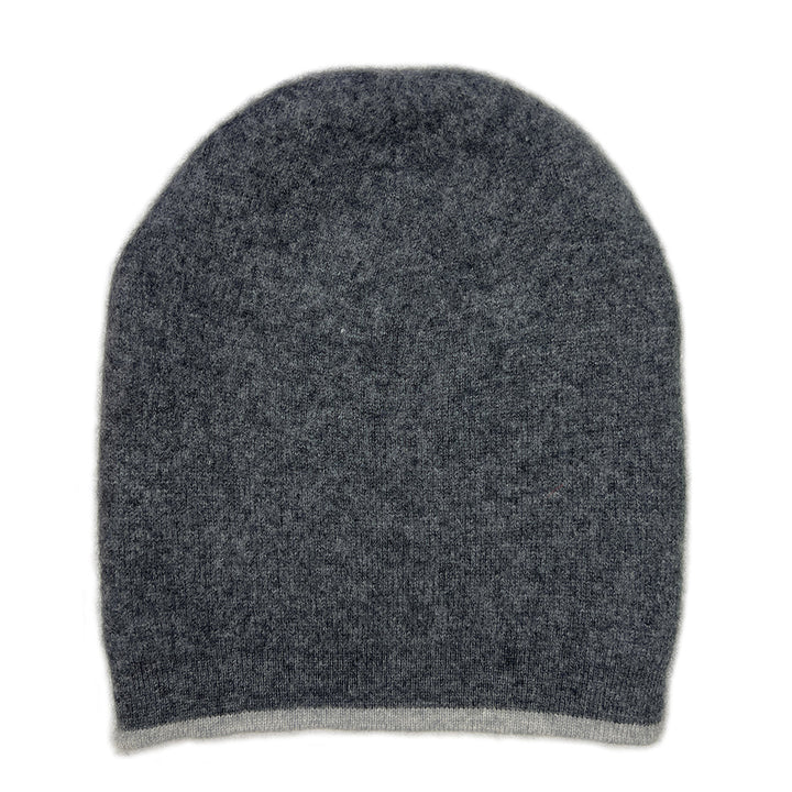 Charcoal + Ash Reversible Cashmere Beanie