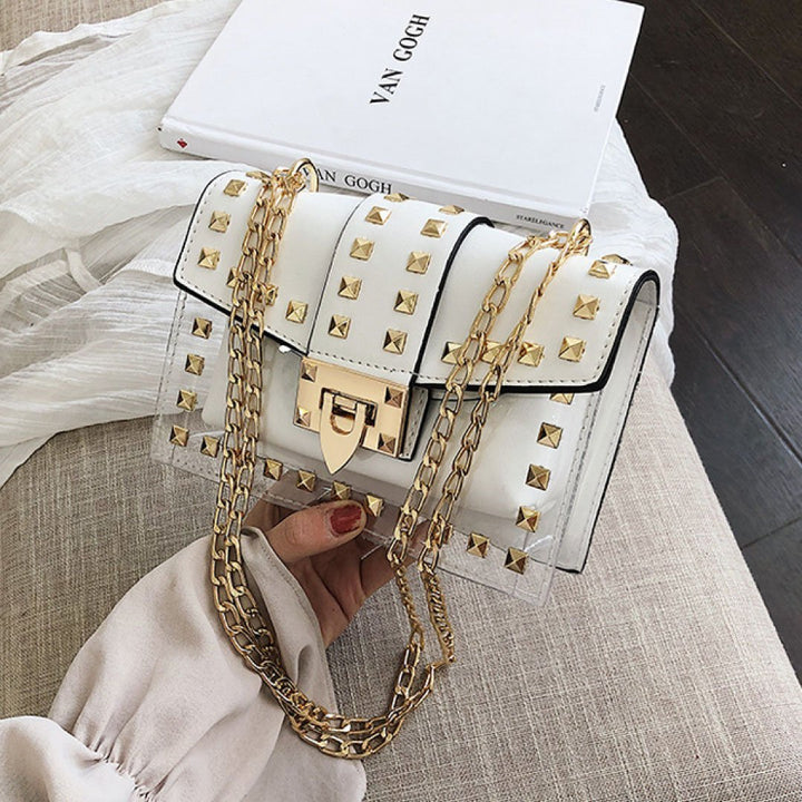 Betty Shoulder Bag -Clear/White by ClaudiaG Collection