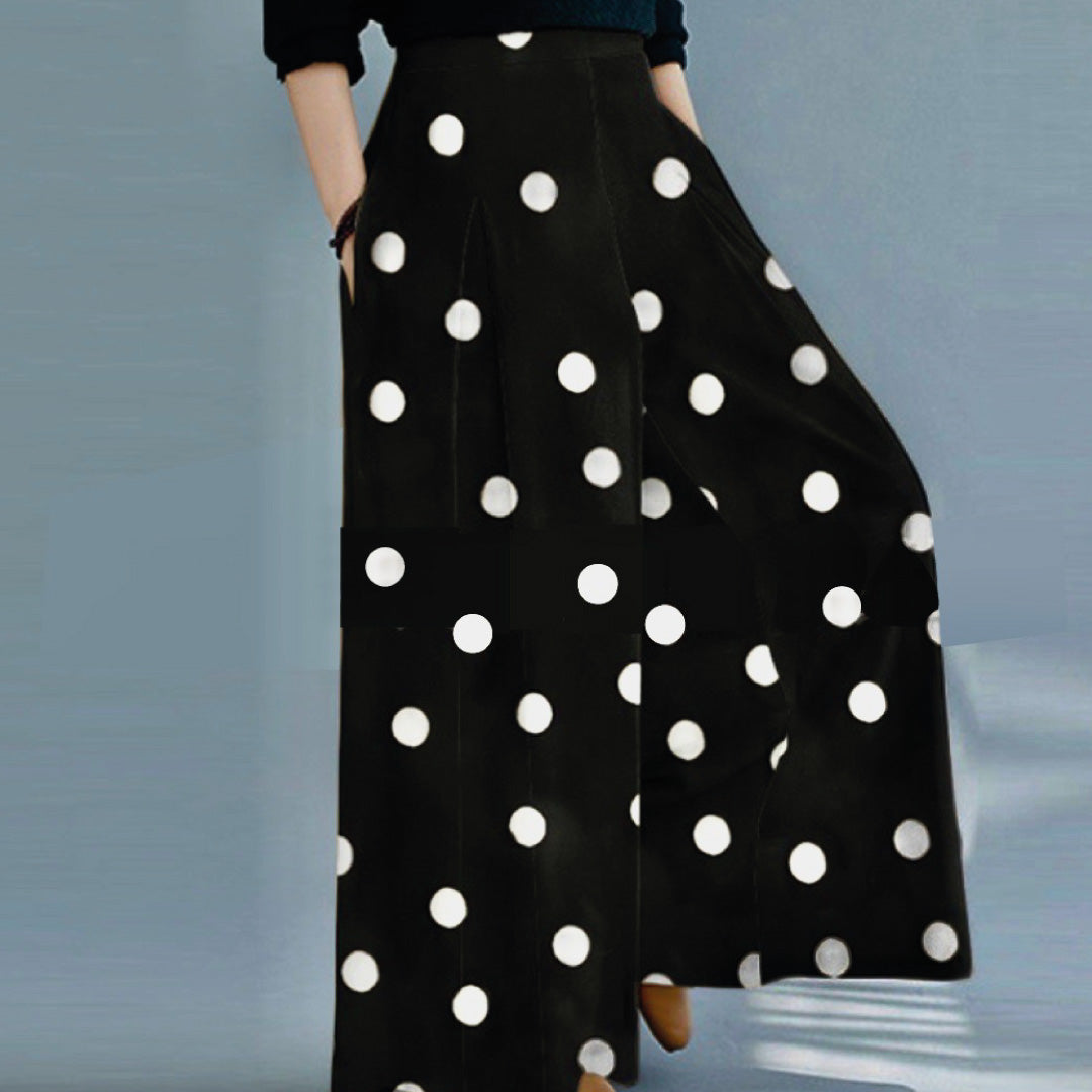Polka Wide Leg Pants by ClaudiaG Collection