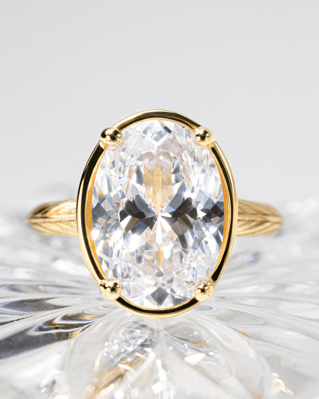 Oval Cut CZ Cocktail Ring