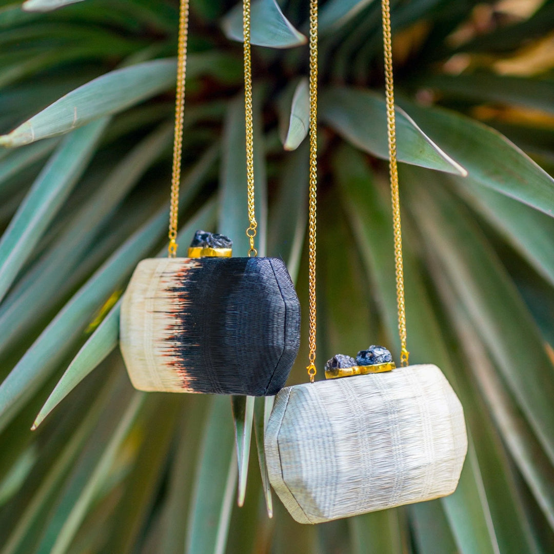 Light Grey Clutch - Hexagon Clutch | LIKHÂ by LIKHÂ