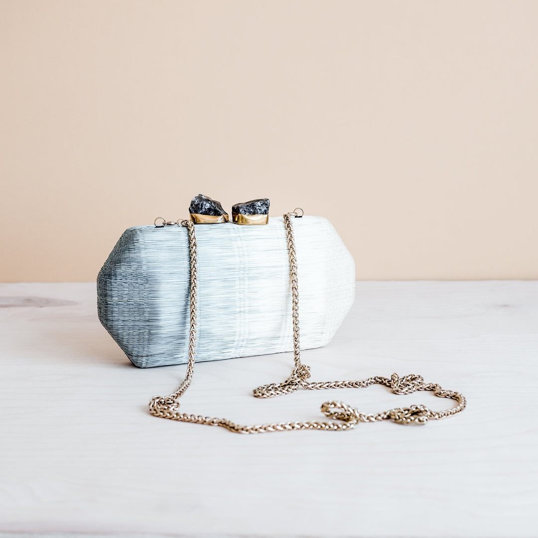 Light Grey Clutch - Hexagon Clutch | LIKHÂ by LIKHÂ