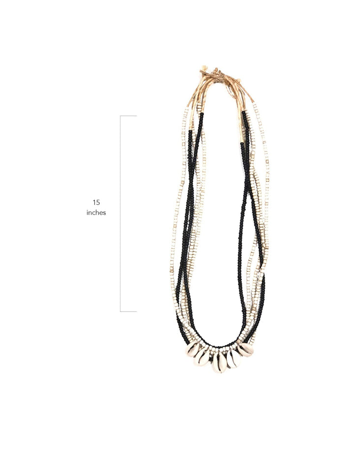 Layer Necklace Set | B+W Cowrie