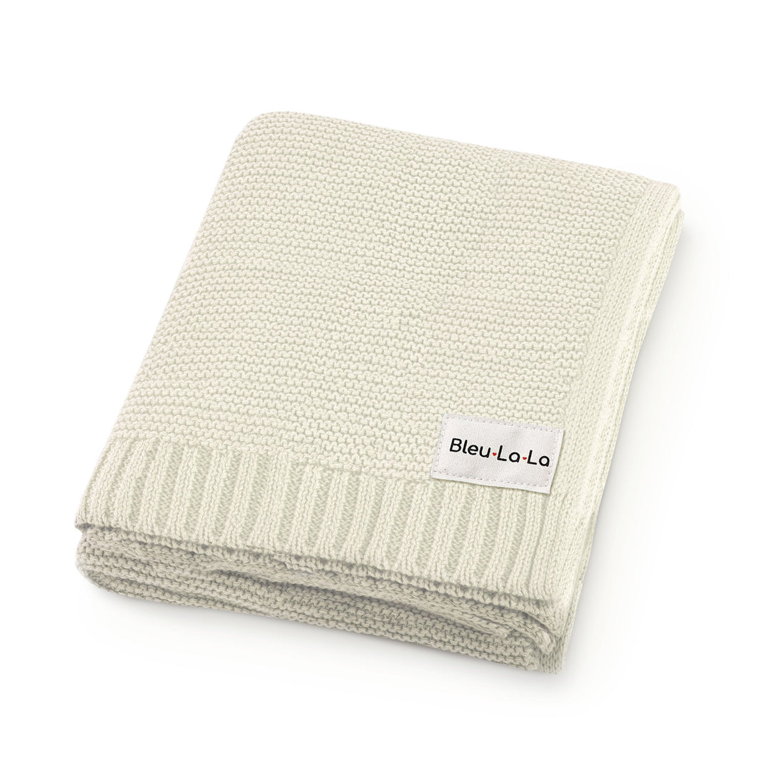 Organic Classic Luxury Knit Baby Swaddle Blanket by Bleu La La