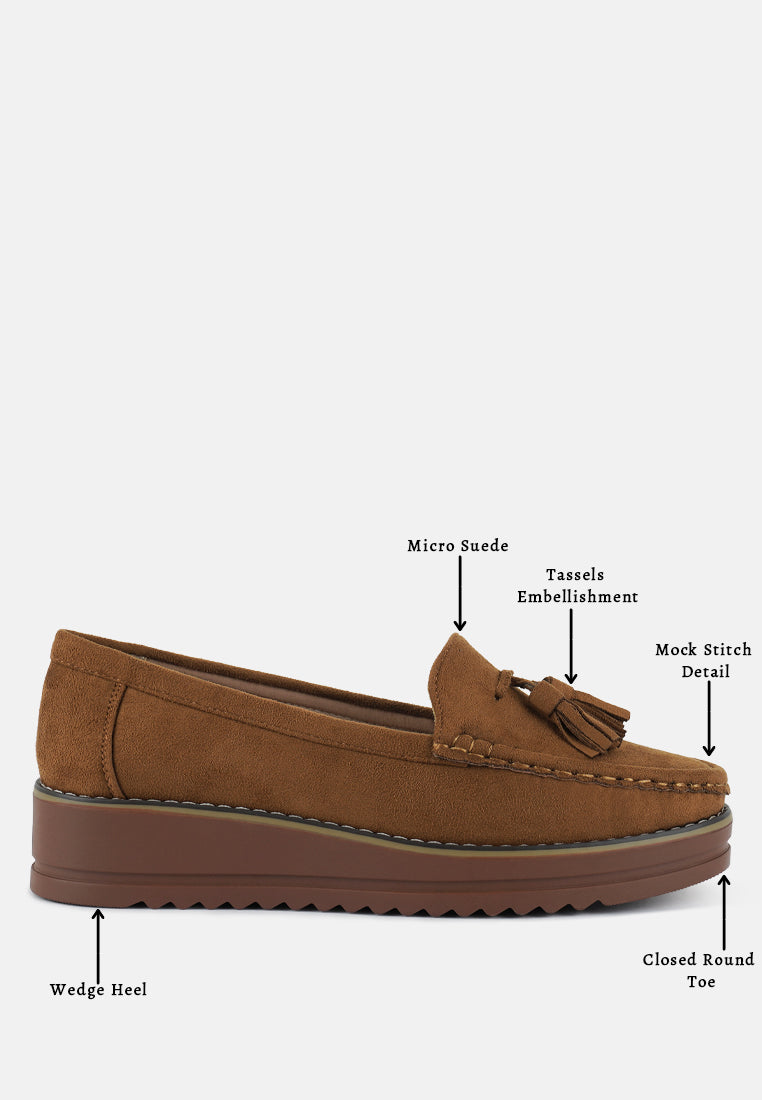 daiki platform lug sole tassel loafers by London Rag
