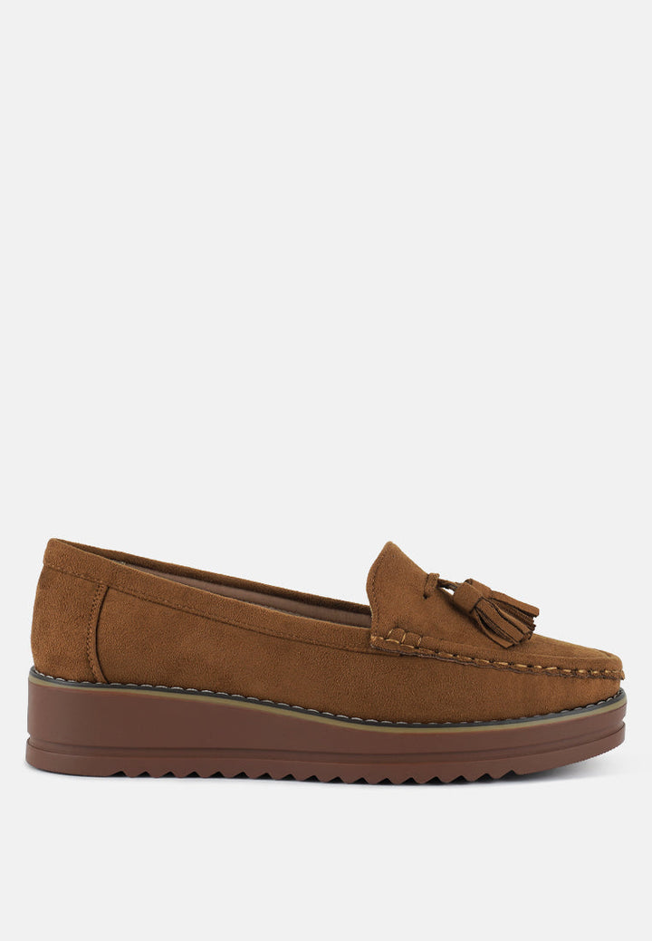 daiki platform lug sole tassel loafers by London Rag