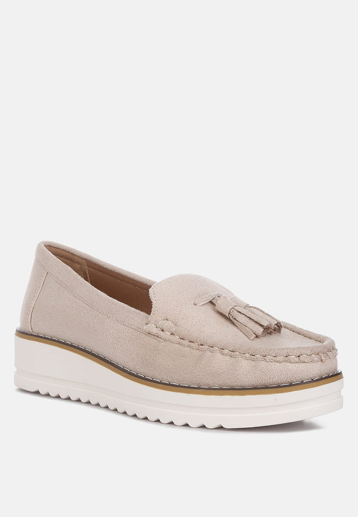 daiki platform lug sole tassel loafers by London Rag