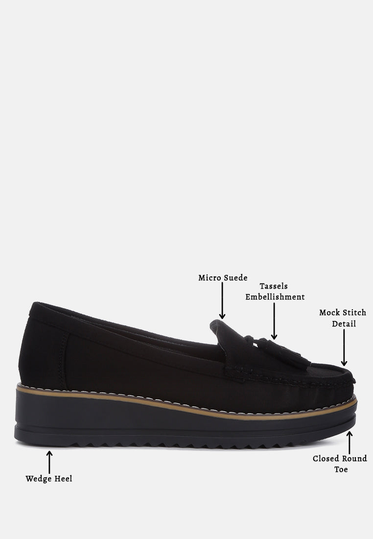 daiki platform lug sole tassel loafers by London Rag