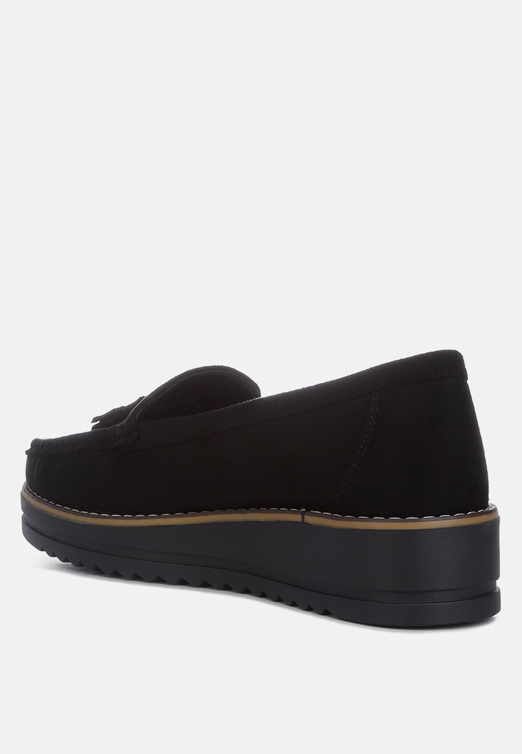 daiki platform lug sole tassel loafers by London Rag
