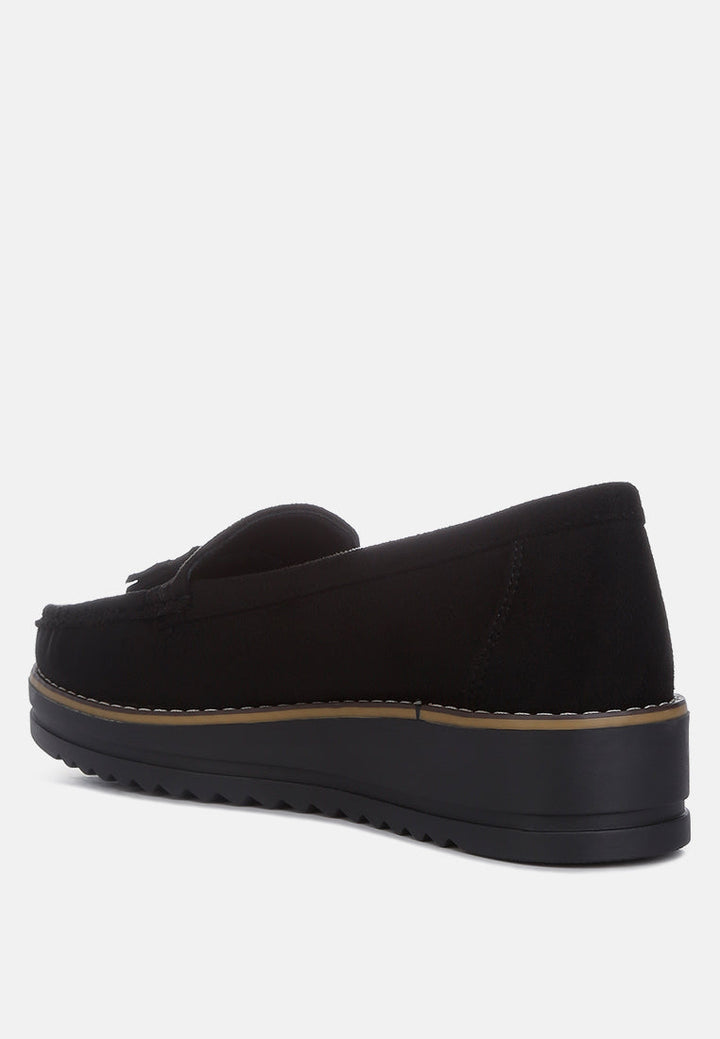 daiki platform lug sole tassel loafers by London Rag