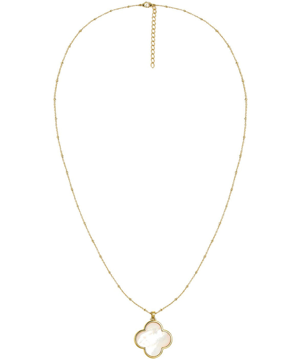 Dakota Clover Necklace - 18k Plated- Mother of Pearl-Kristin Kennedy Collection