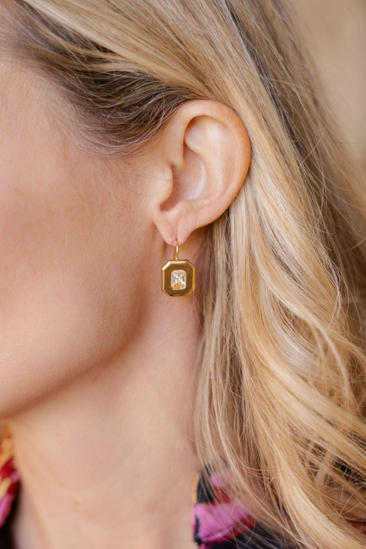 Darby Hook Back Bezel - 18k Gold Plated - Darby Clark Collection