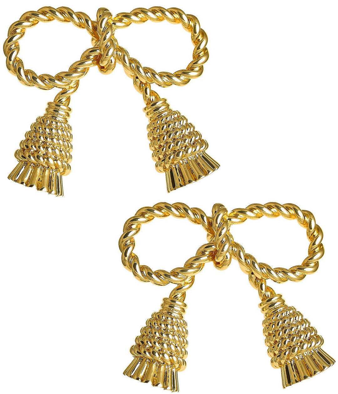 Delaney Tassel Stud Earring - 18k Gold Plated