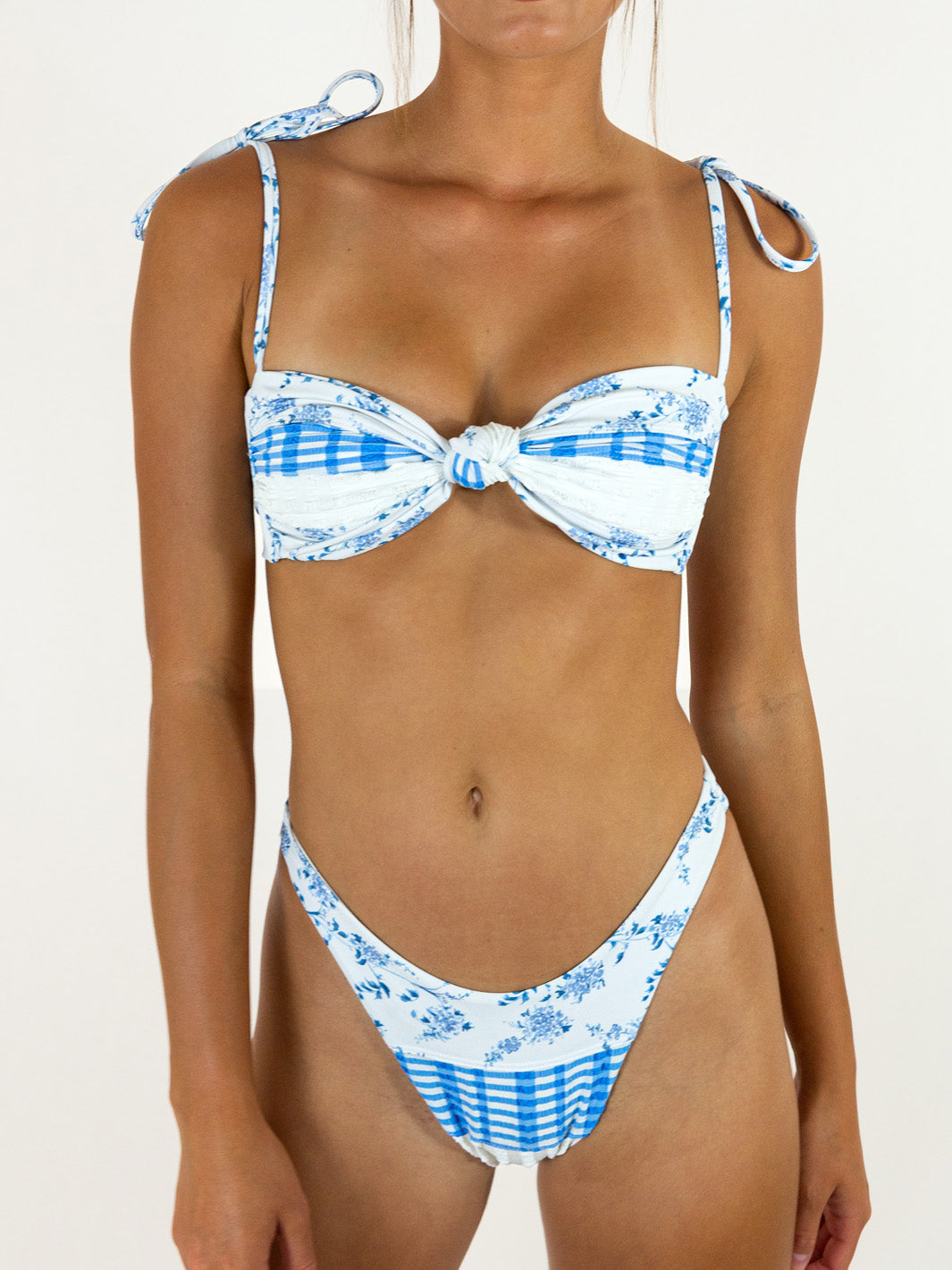 MONTAUK REVERSIBLE BIKINI TOP - BLUE