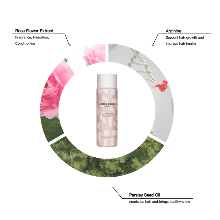 elvis+elvin Rose Voluminous Shampoo by elvis+elvin