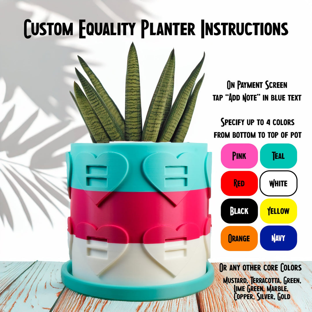 Equality Planter - Custom Colors Available by Rosebud HomeGoods
