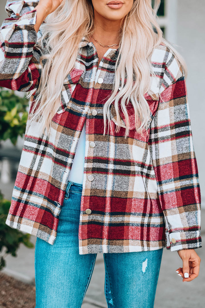 Plaid Pocketed Shacket by Poppy Lee Lane