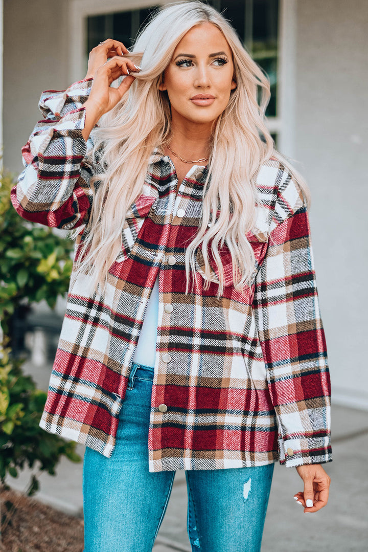 Plaid Pocketed Shacket by Poppy Lee Lane