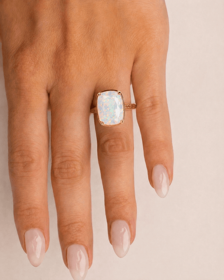 Opal Elongated Cushion Cocktail Ring