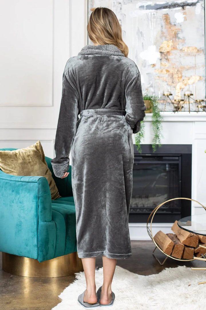 Women's Ultra Soft Fleece Bathrobe by Lotus Linen