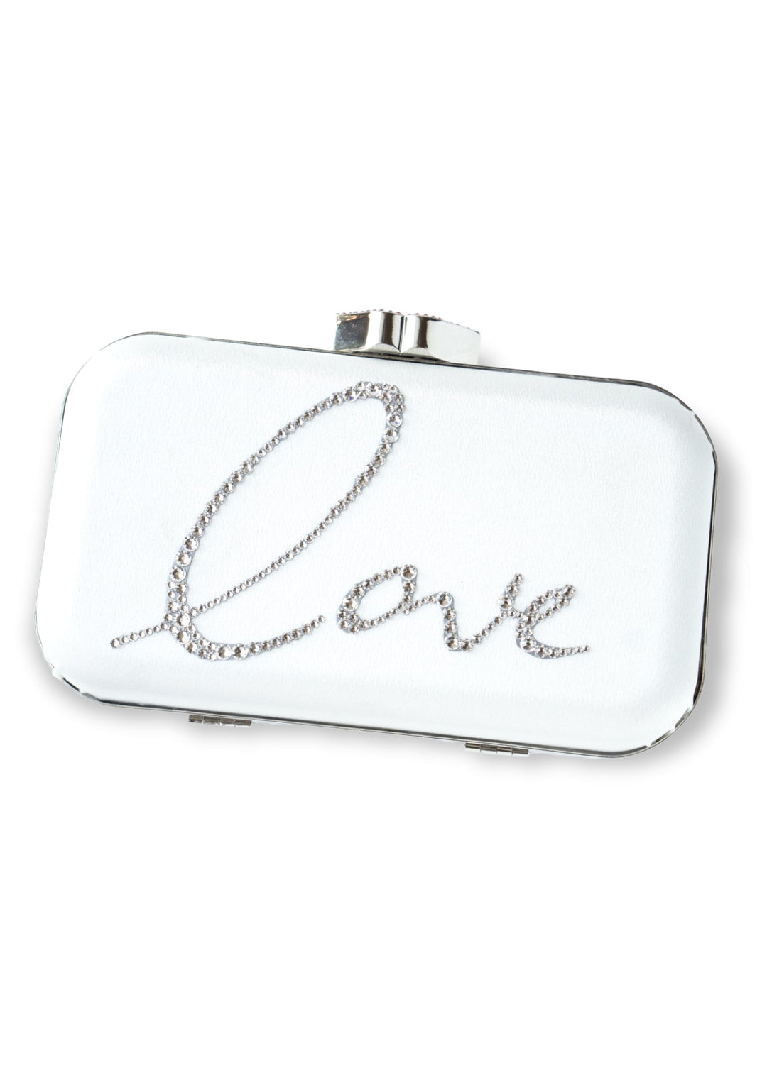 Frenchy Love Clutch with Red Crystal Lip Clasp