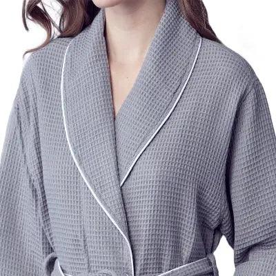Women's Piped Waffle Robes by Lotus Linen