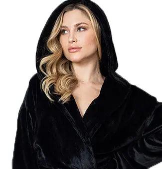Women's Hooded Plush Robes by Lotus Linen