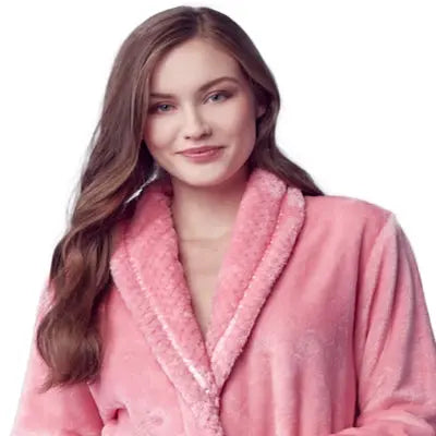 Women's Ultra Soft Fleece Bathrobe by Lotus Linen