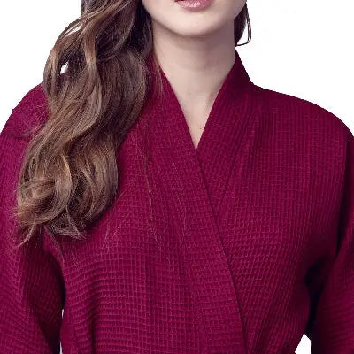Lightweight Cotton Waffle Robe for Women by Lotus Linen
